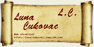Luna Cukovac vizit kartica